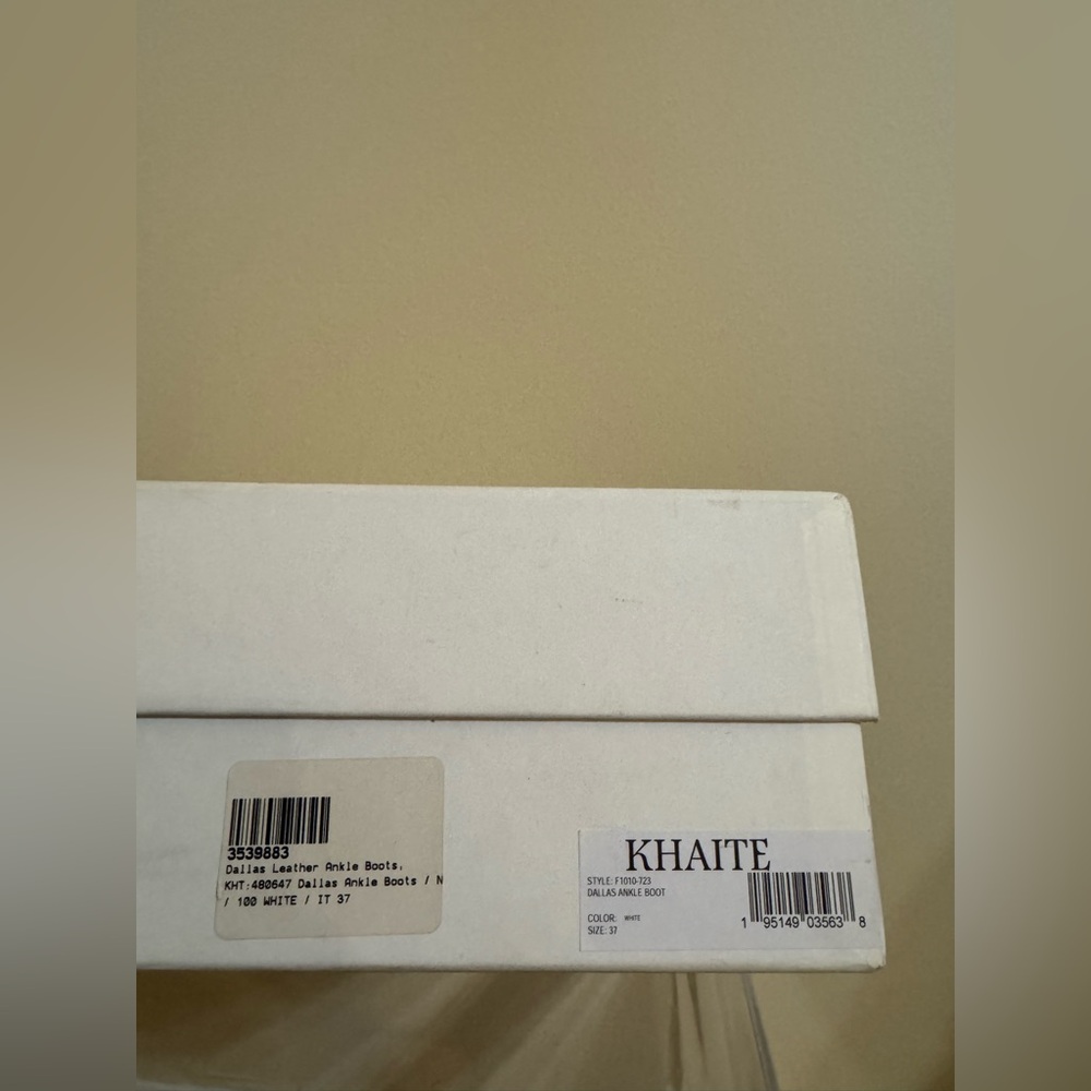 KHAITE Dallas Ankle Boots Western Leather White 37 - Picture 12 of 14